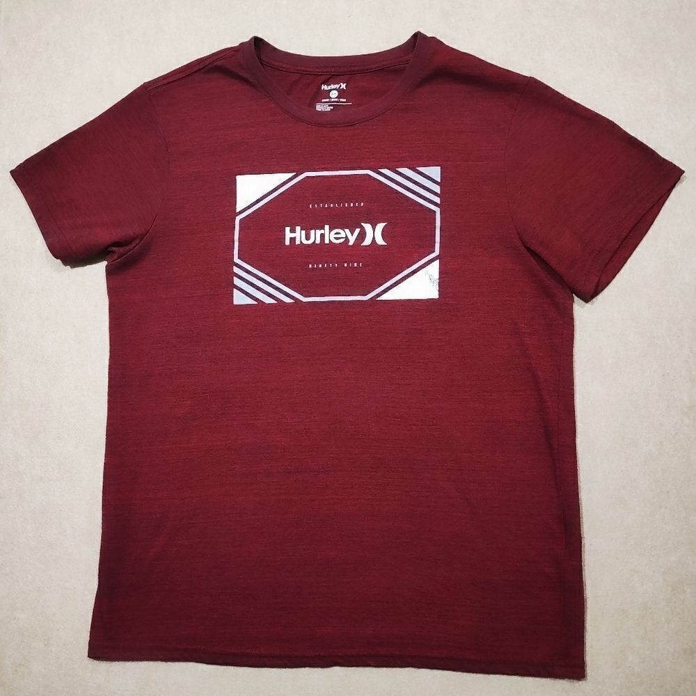 Hurley Men's Distressed Graphic Short Sleeve T-Shirt Mens #5